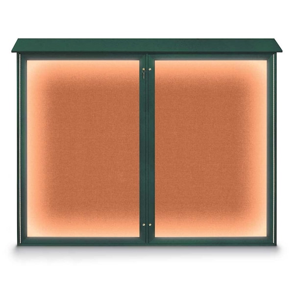 United Visual Products Triple Door Enclosed Indoor Letterboard UV1128-BRONZE-WHITE - main